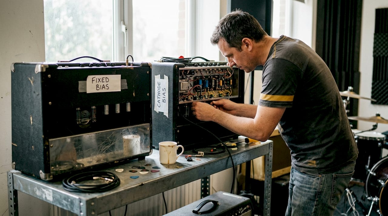Side-by-side amps showing bias types