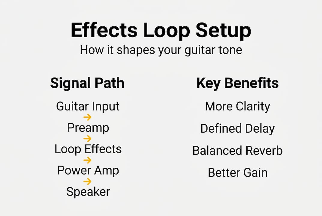 Infographic showing effects loop path and benefits