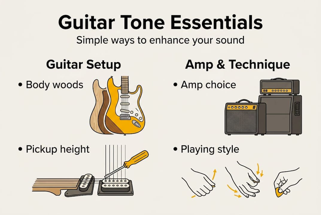 Infographic on guitar tone essentials