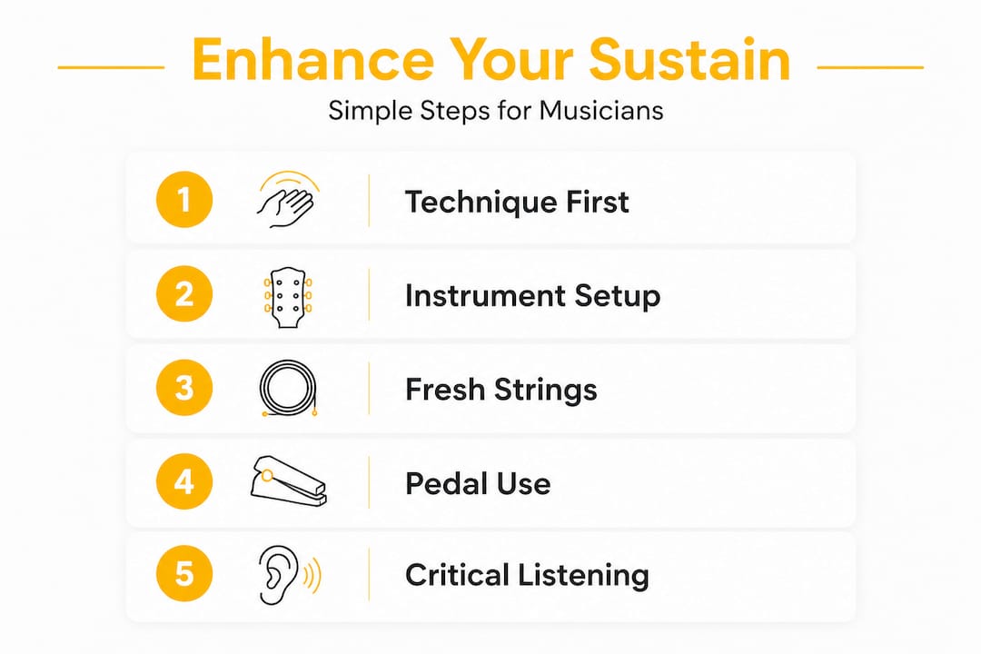 Infographic steps to enhance sustain