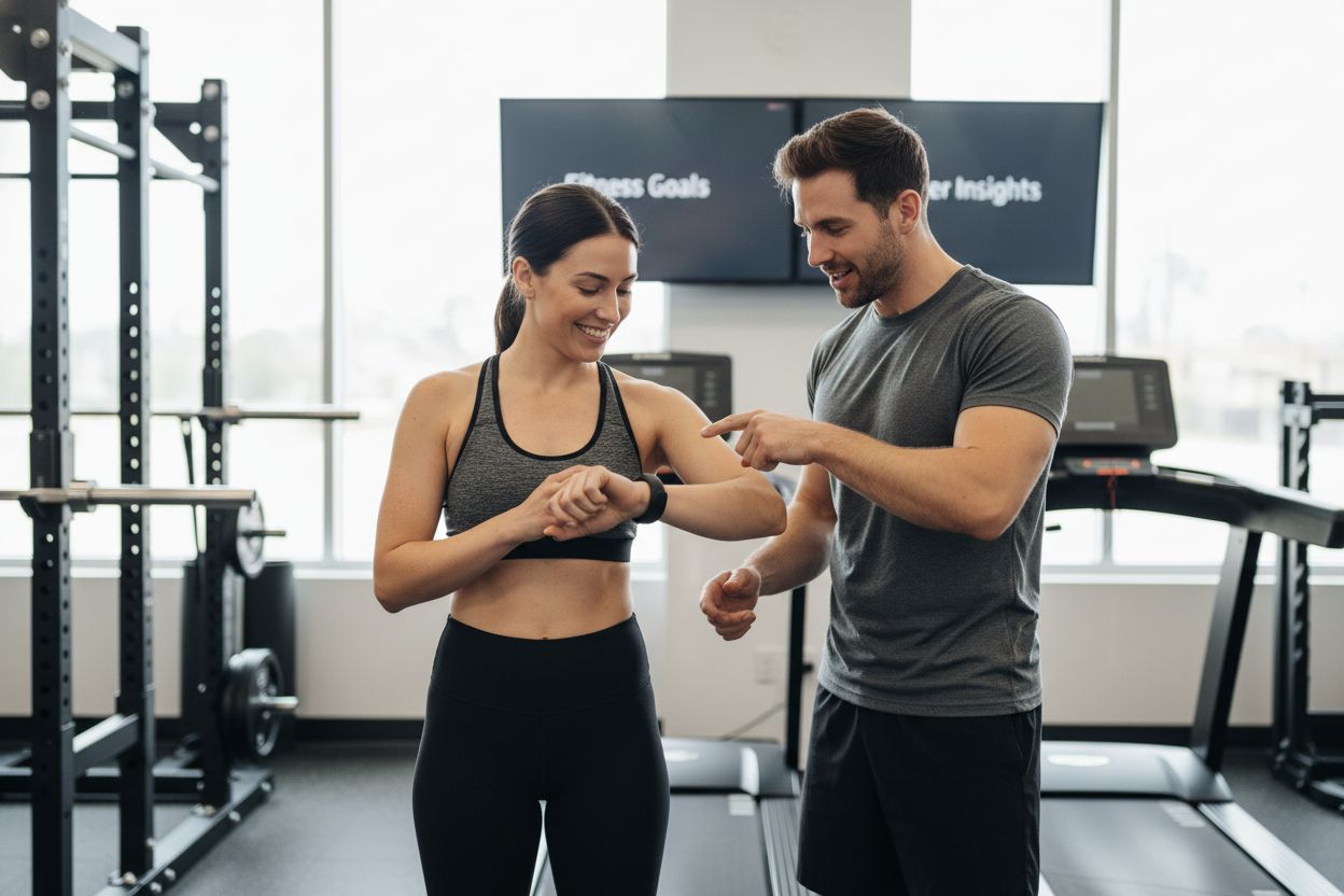 fitness tracker gym setting