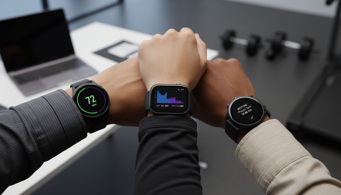 smartwatch sensors closeup