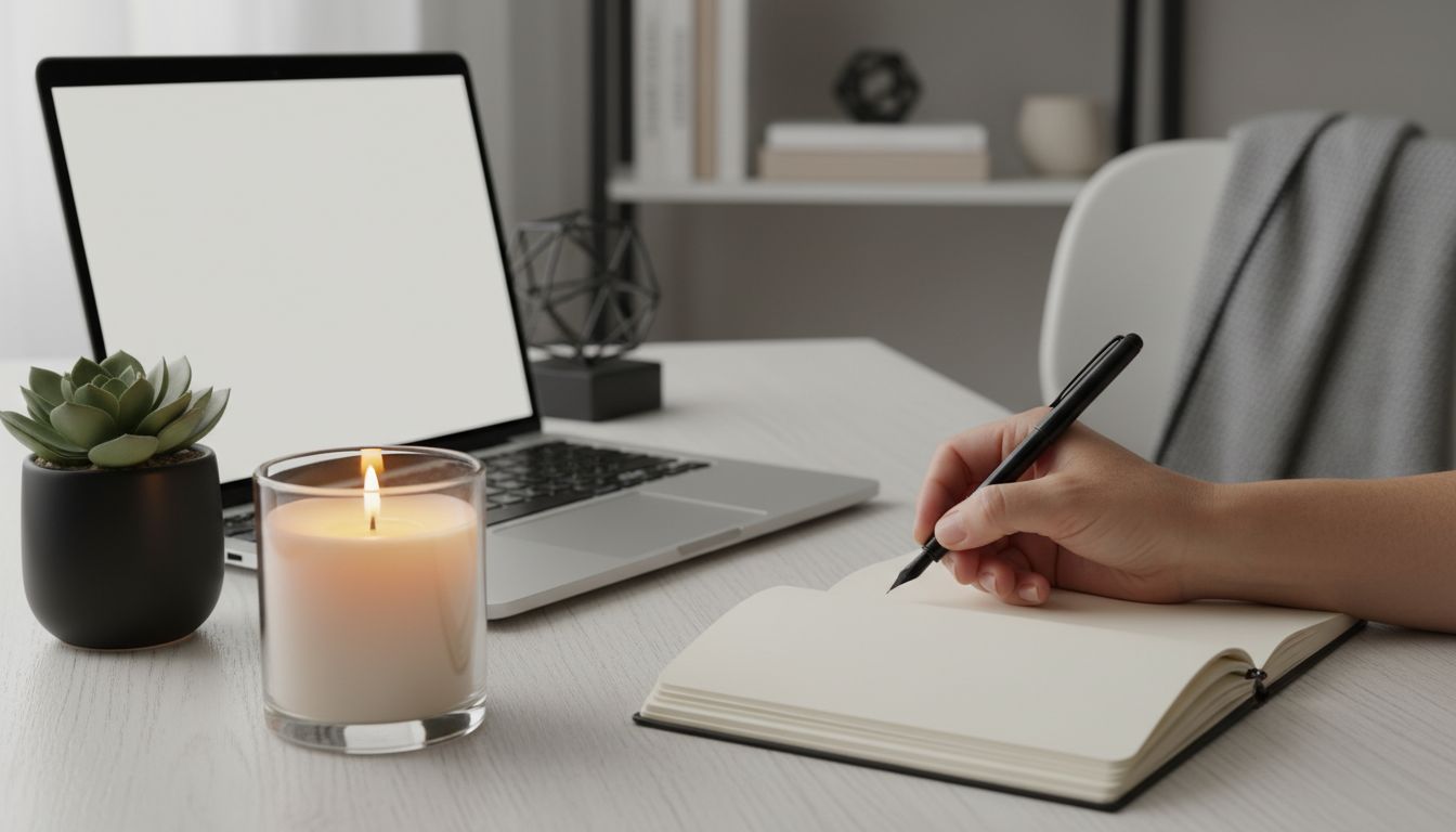 soy candle workspace