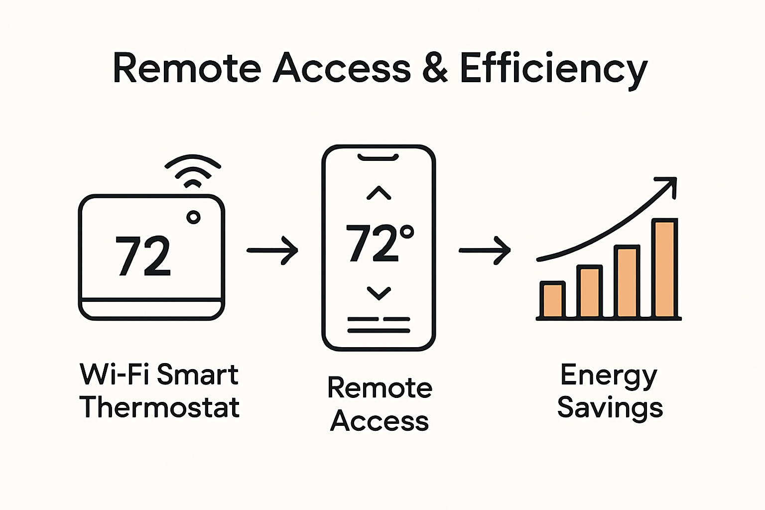 Comparison of smart thermostat features infographic