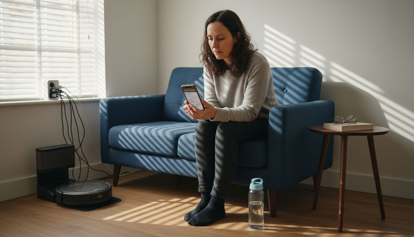 Robot vacuum scheduled via home app