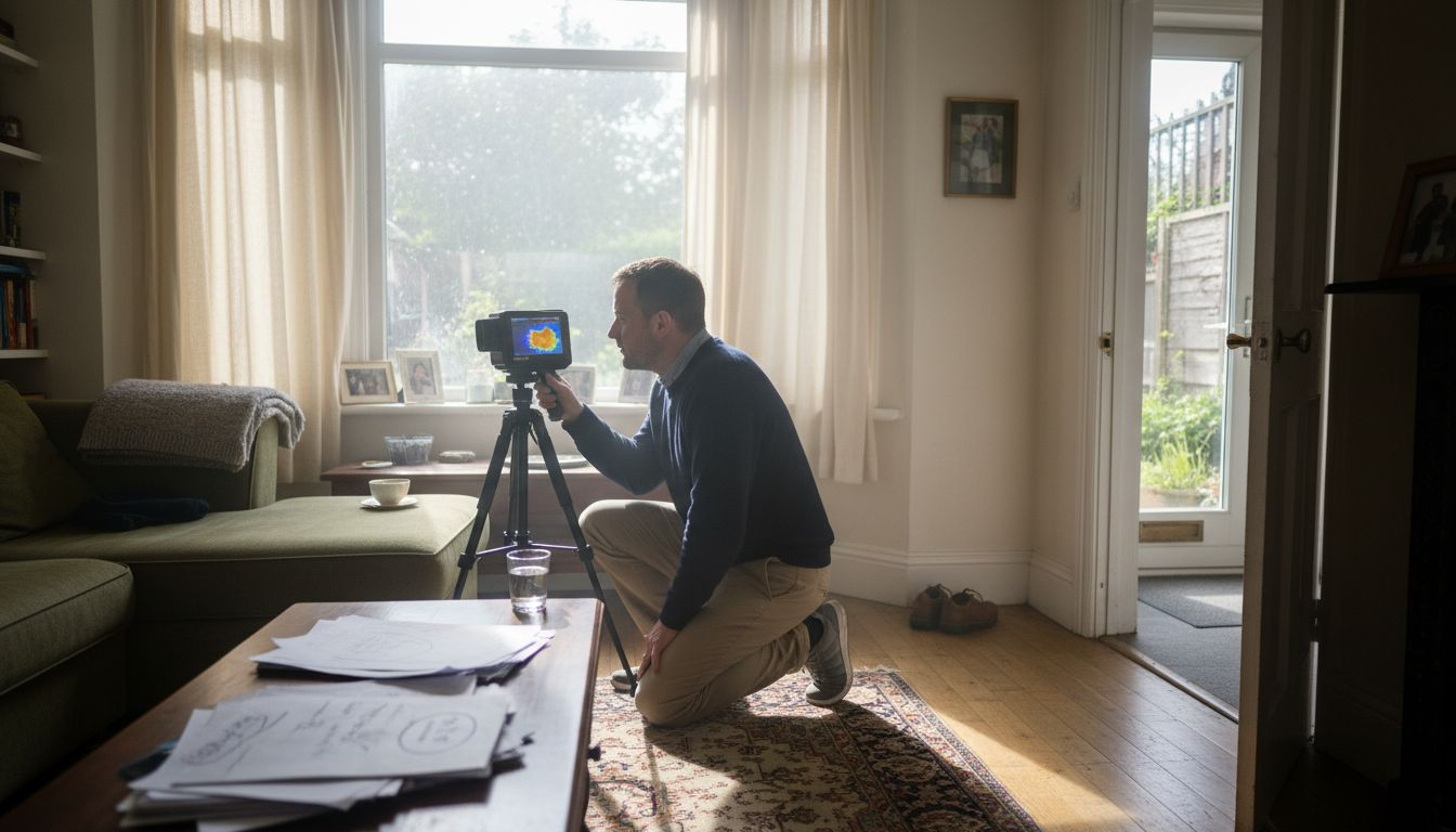 Thermal camera setup in living room