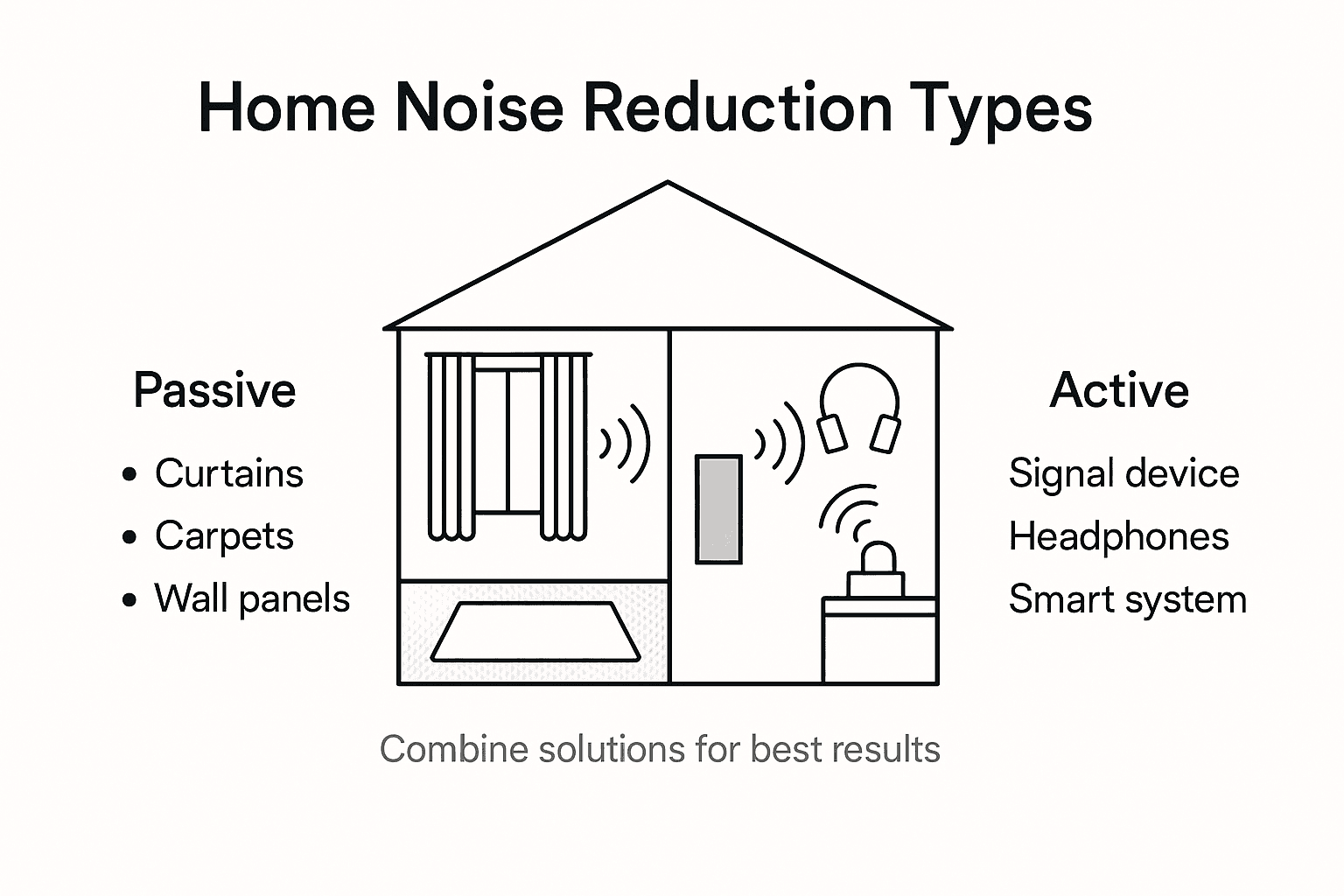 Infographic shows home noise reduction solutions