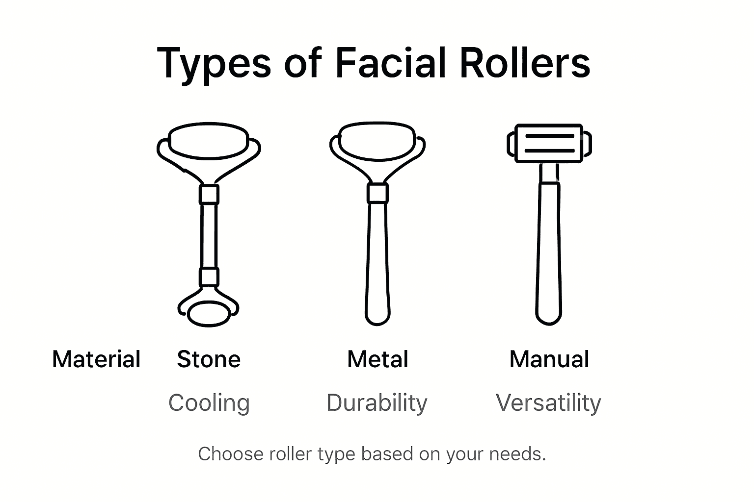 Infographic compares main types of facial rollers