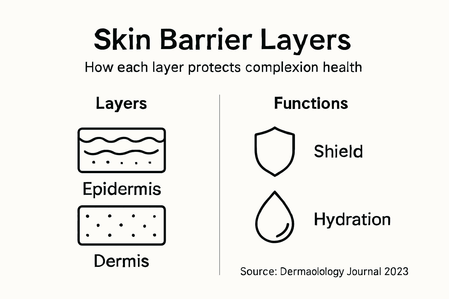 Infographic on skin barrier layers and functions