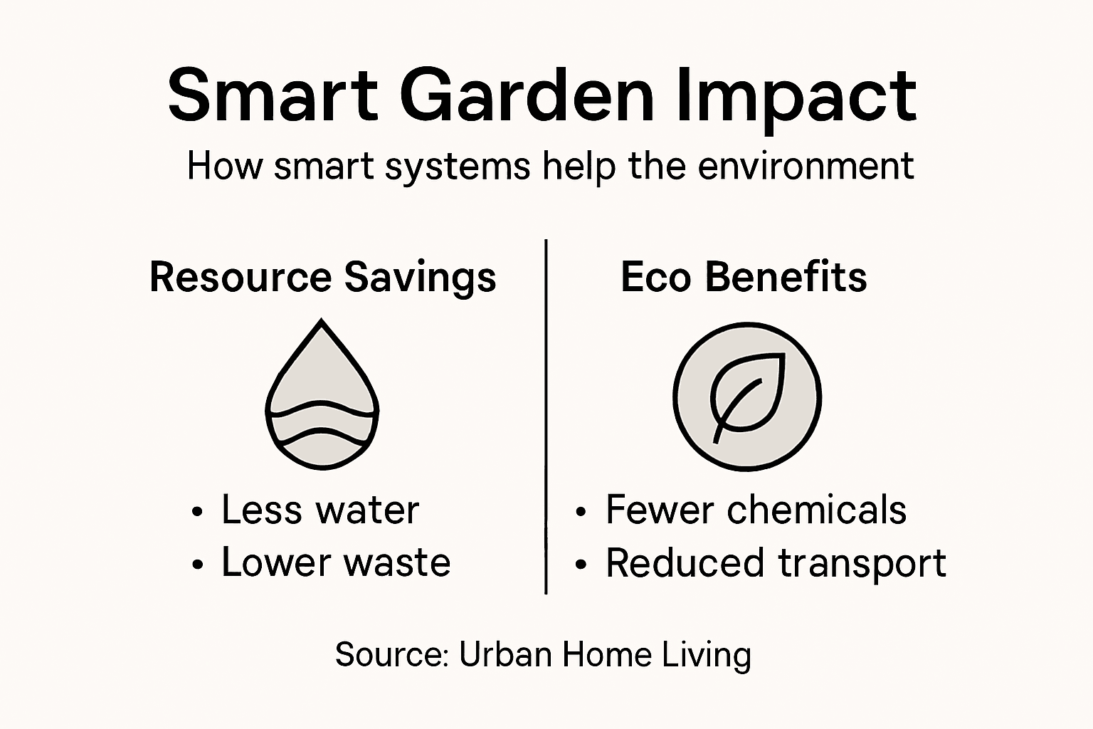 Infographic: smart garden system environmental impact