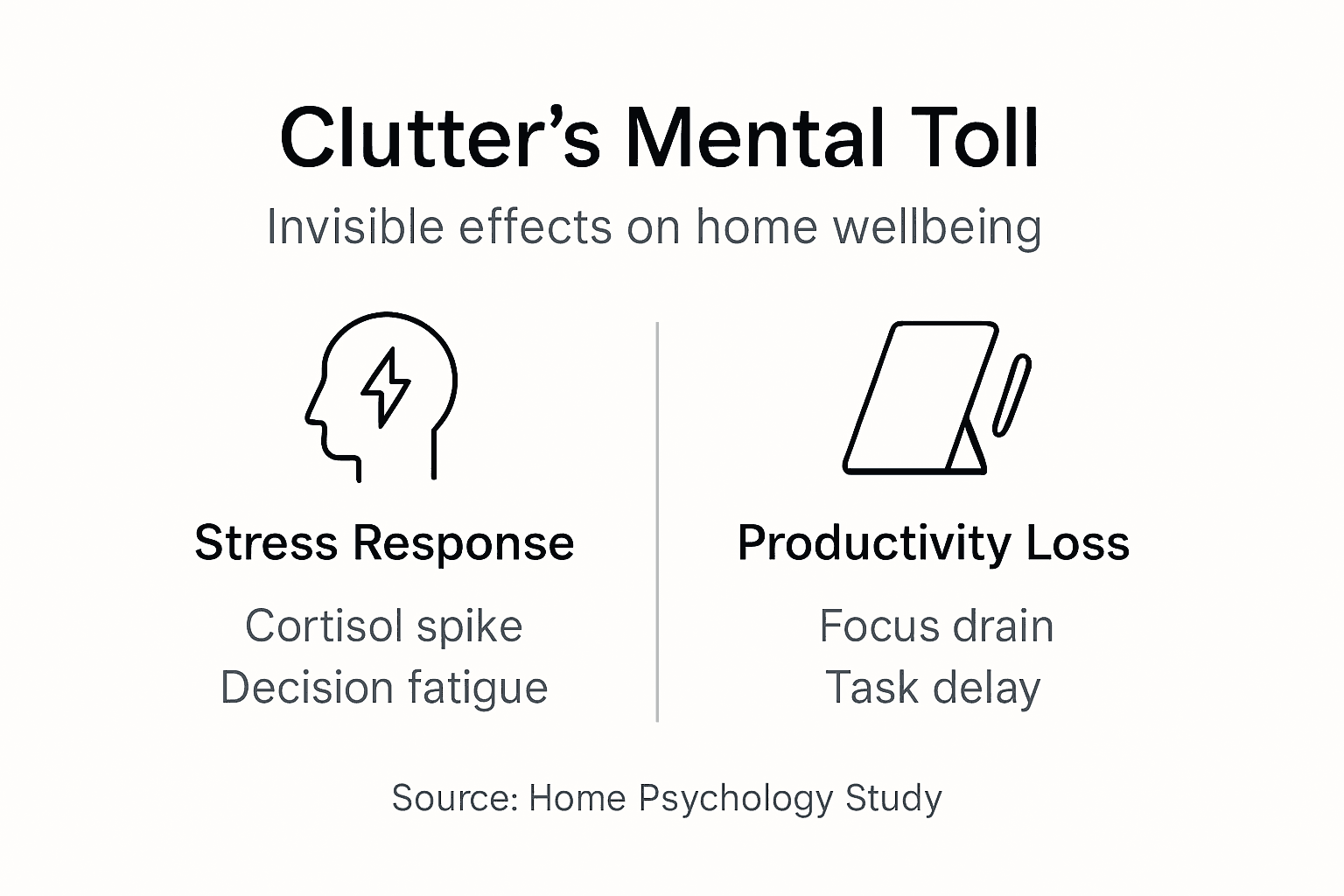 Infographic on clutter psychological effects
