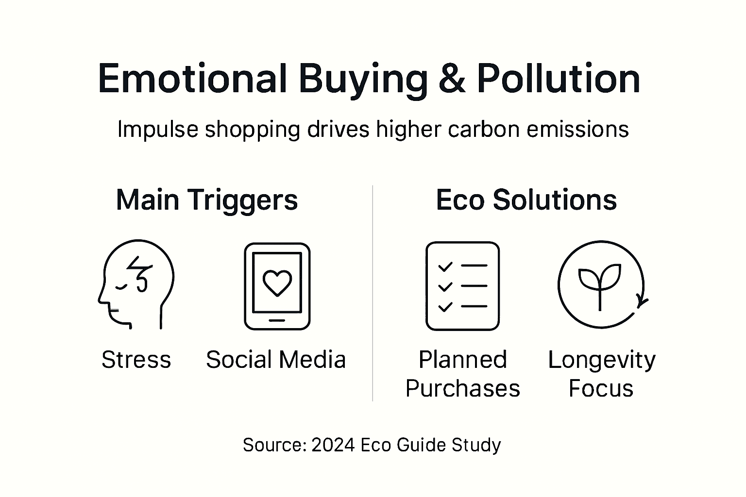 Infographic showing emotional buying eco impact