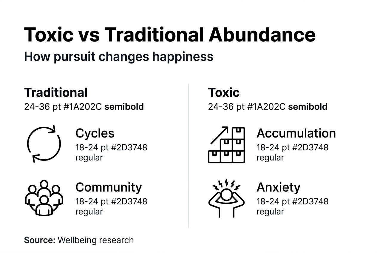 Infographic comparing toxic and traditional abundance