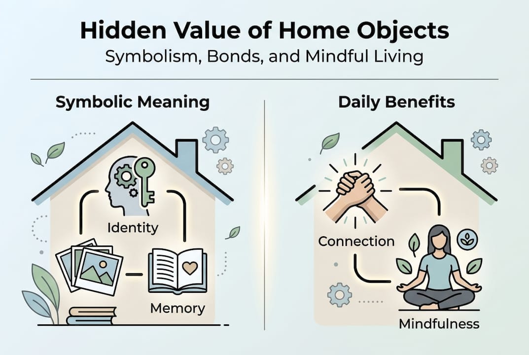 Infographic on symbolism and benefits of home objects
