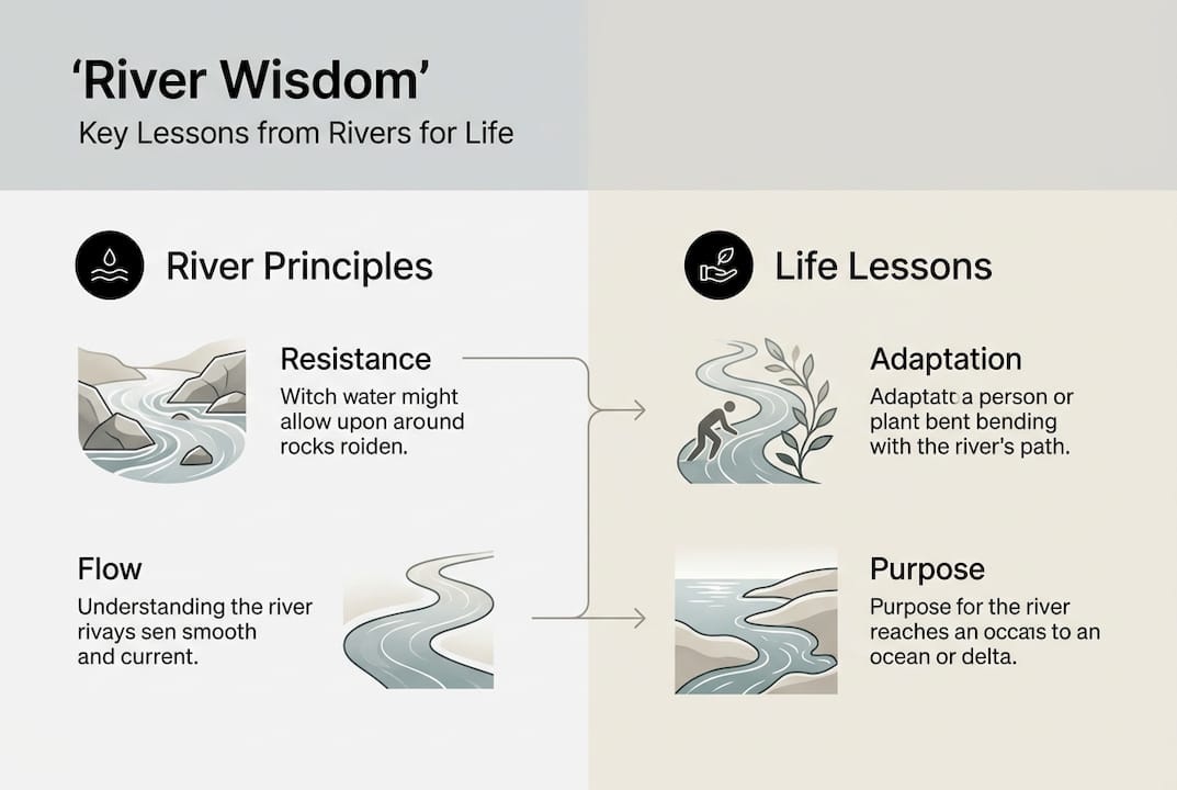 Infographic summarizes river wisdom and life lessons