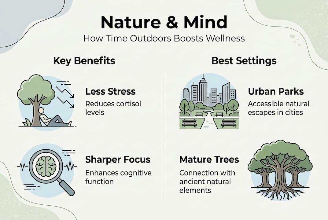 Infographic on nature’s mental health effects