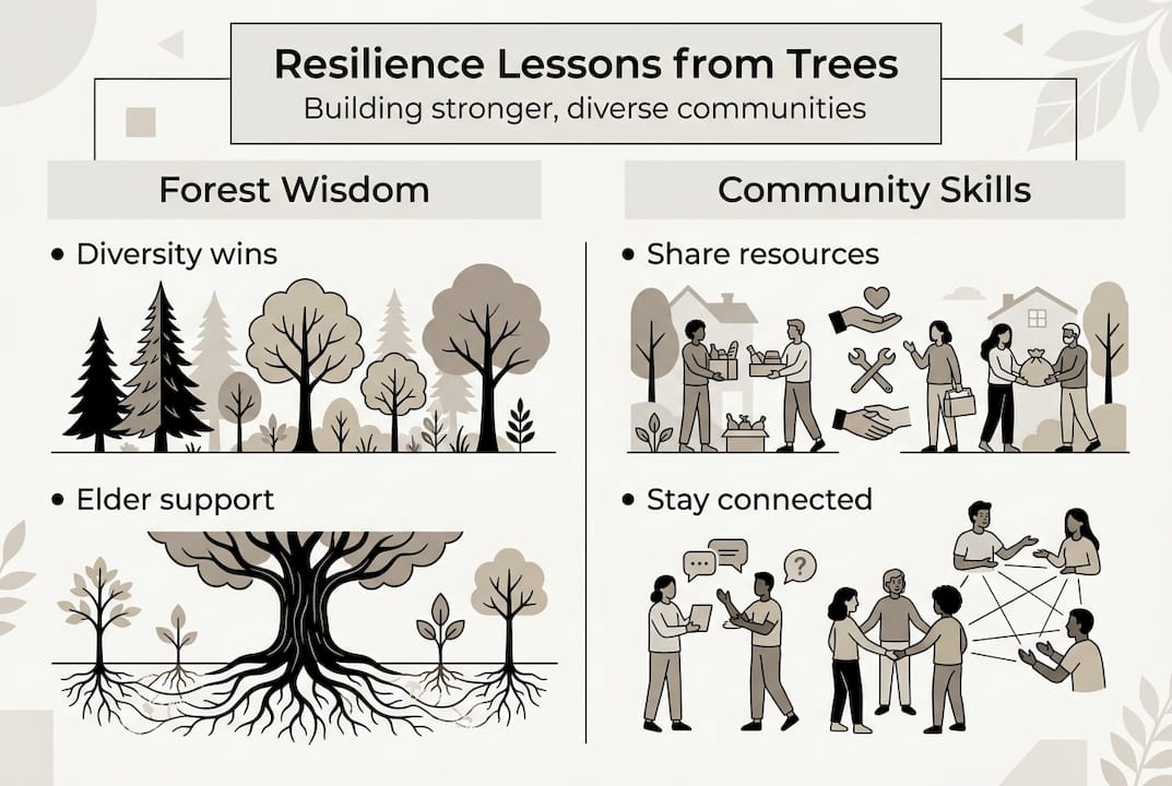 Resilience and diversity key points infographic