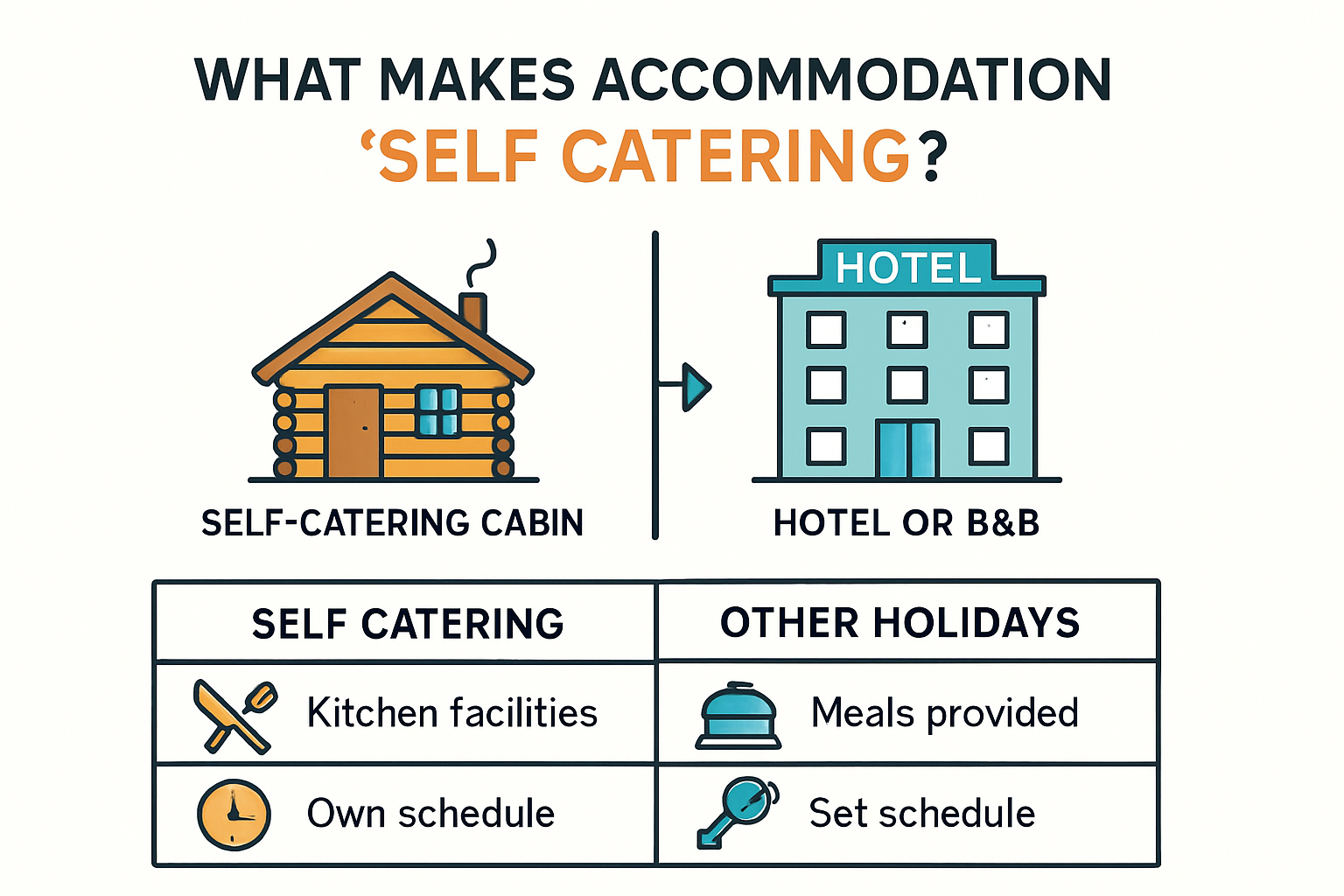 What makes self catering cabins unique infographic