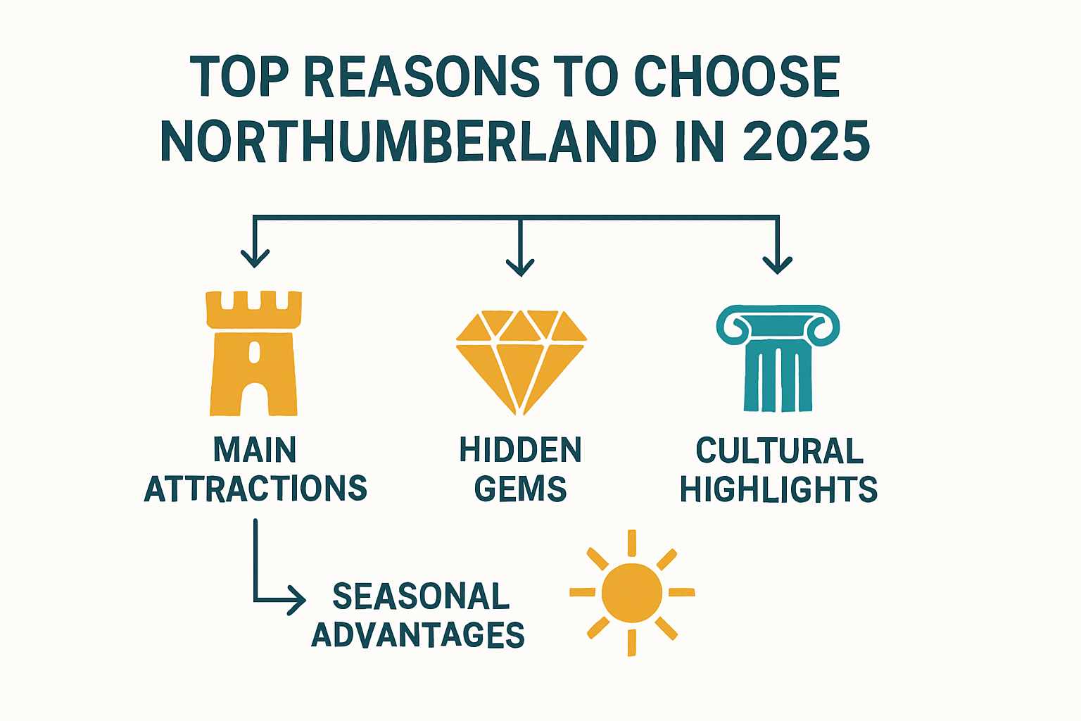 Infographic listing why choose Northumberland
