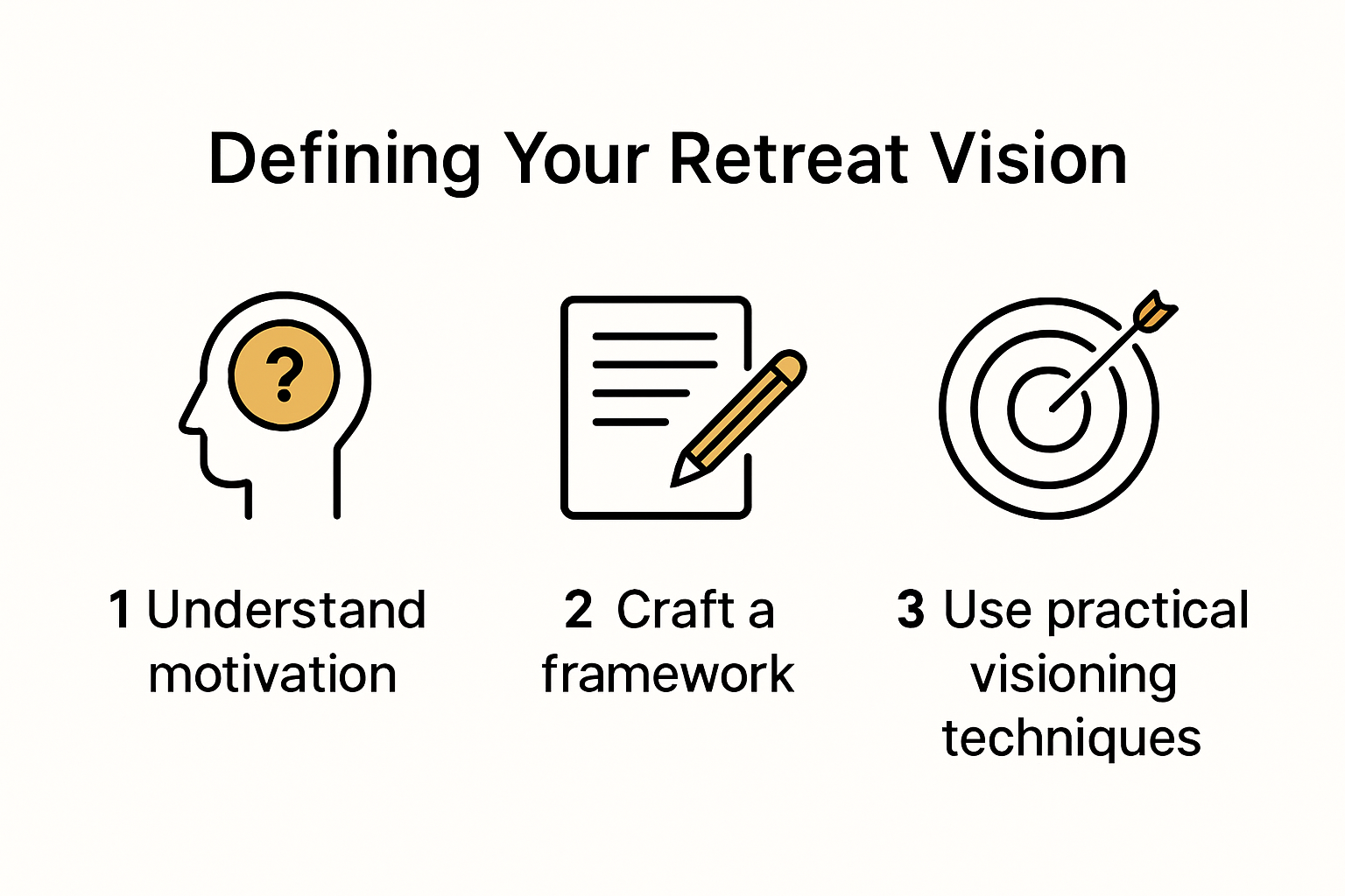 Steps to define your peaceful retreat vision.