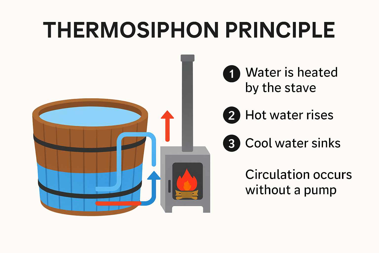 Hot Water In Thermosyphon System There Is Hot Water Heating System