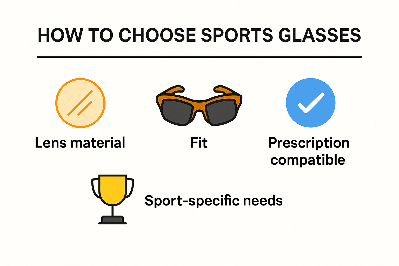 Infographic guide to choosing sports glasses