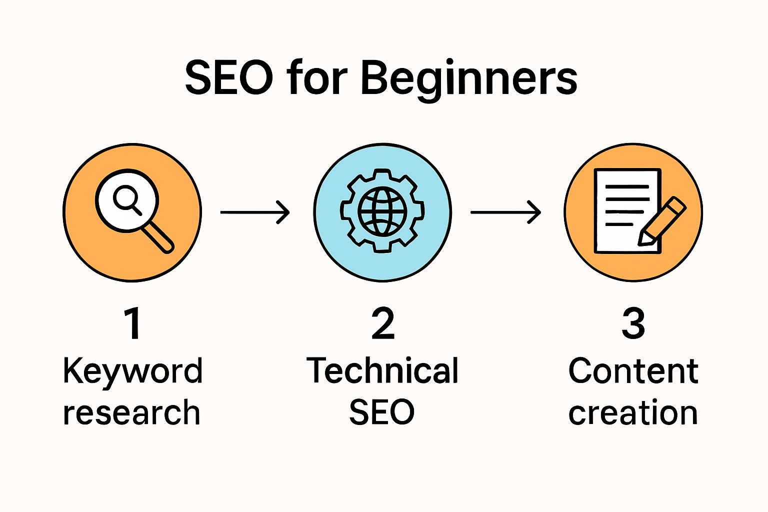 Infographic: SEO for beginners essentials and steps overview