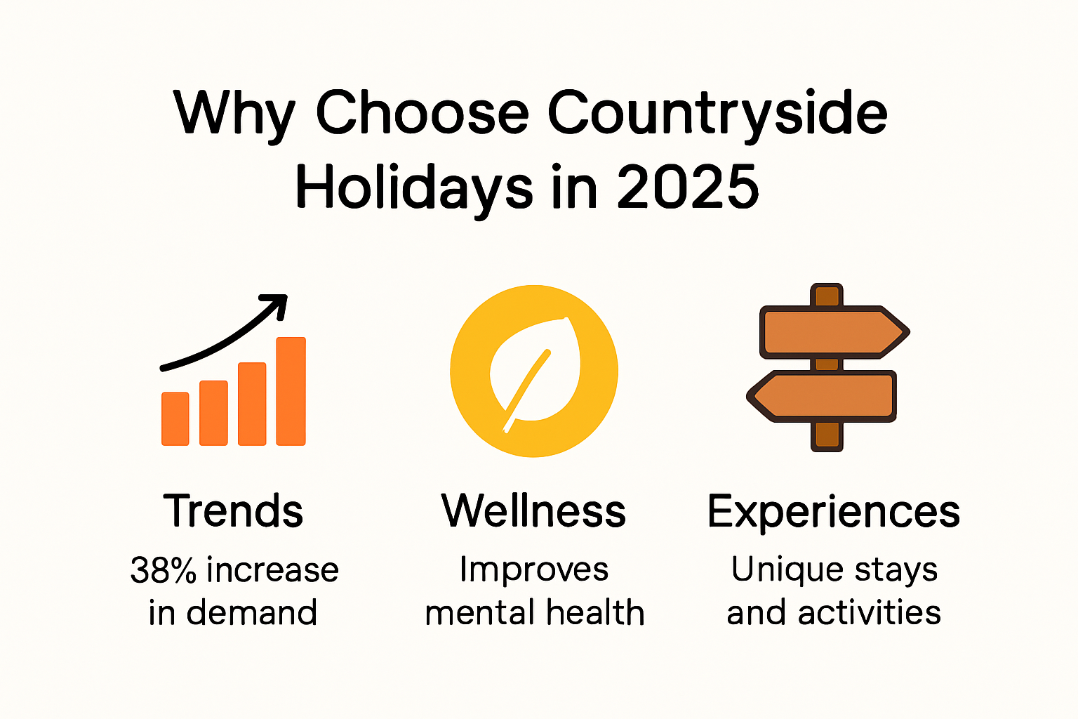 Top reasons to choose countryside holidays infographic