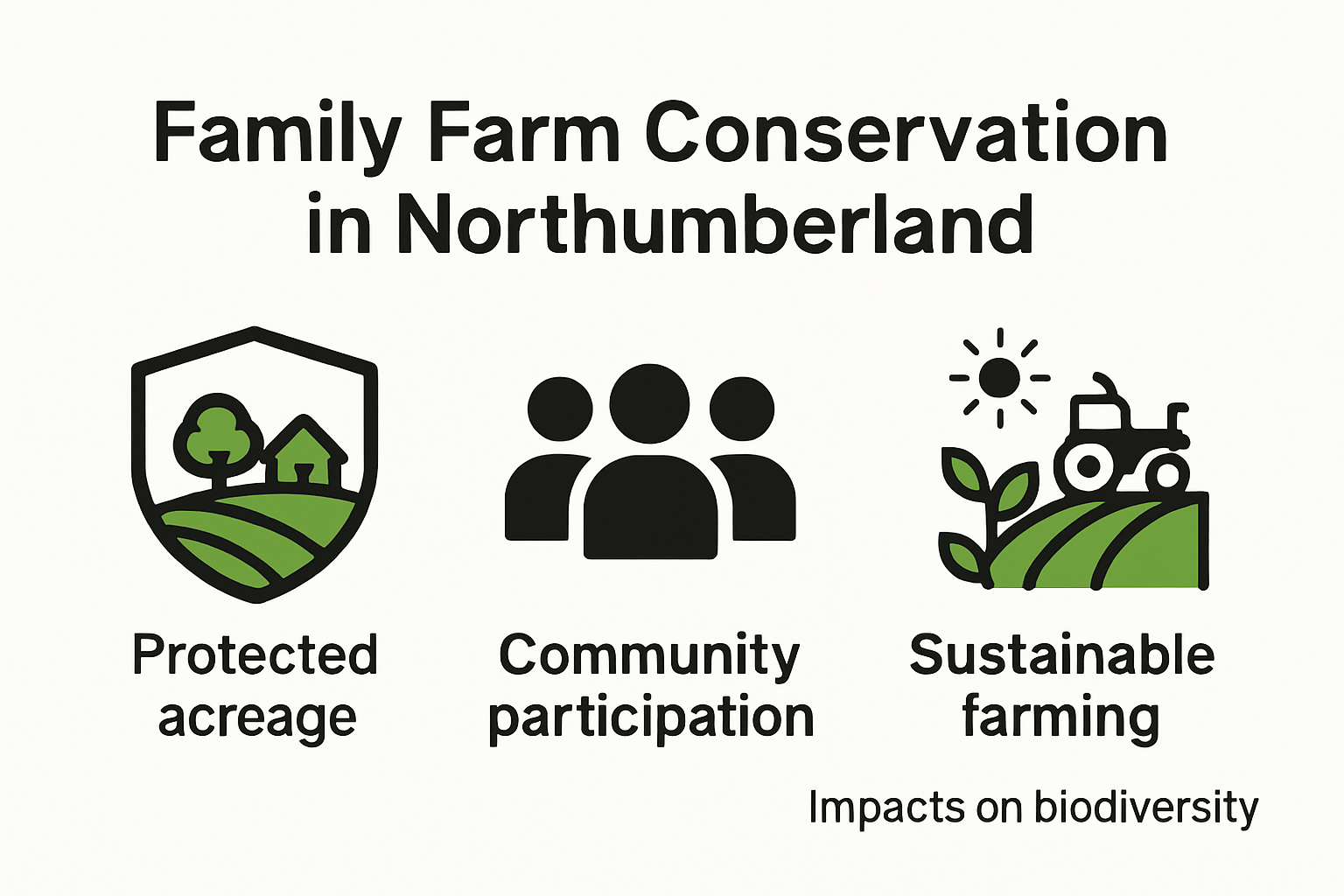 Infographic on family farm conservation benefits and practices