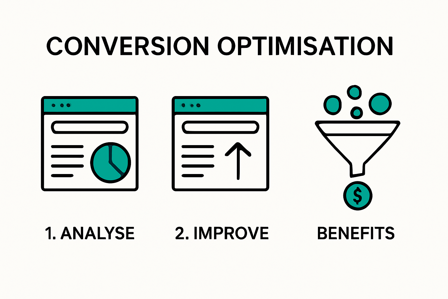 Infographic explaining conversion optimisation basics and key concepts