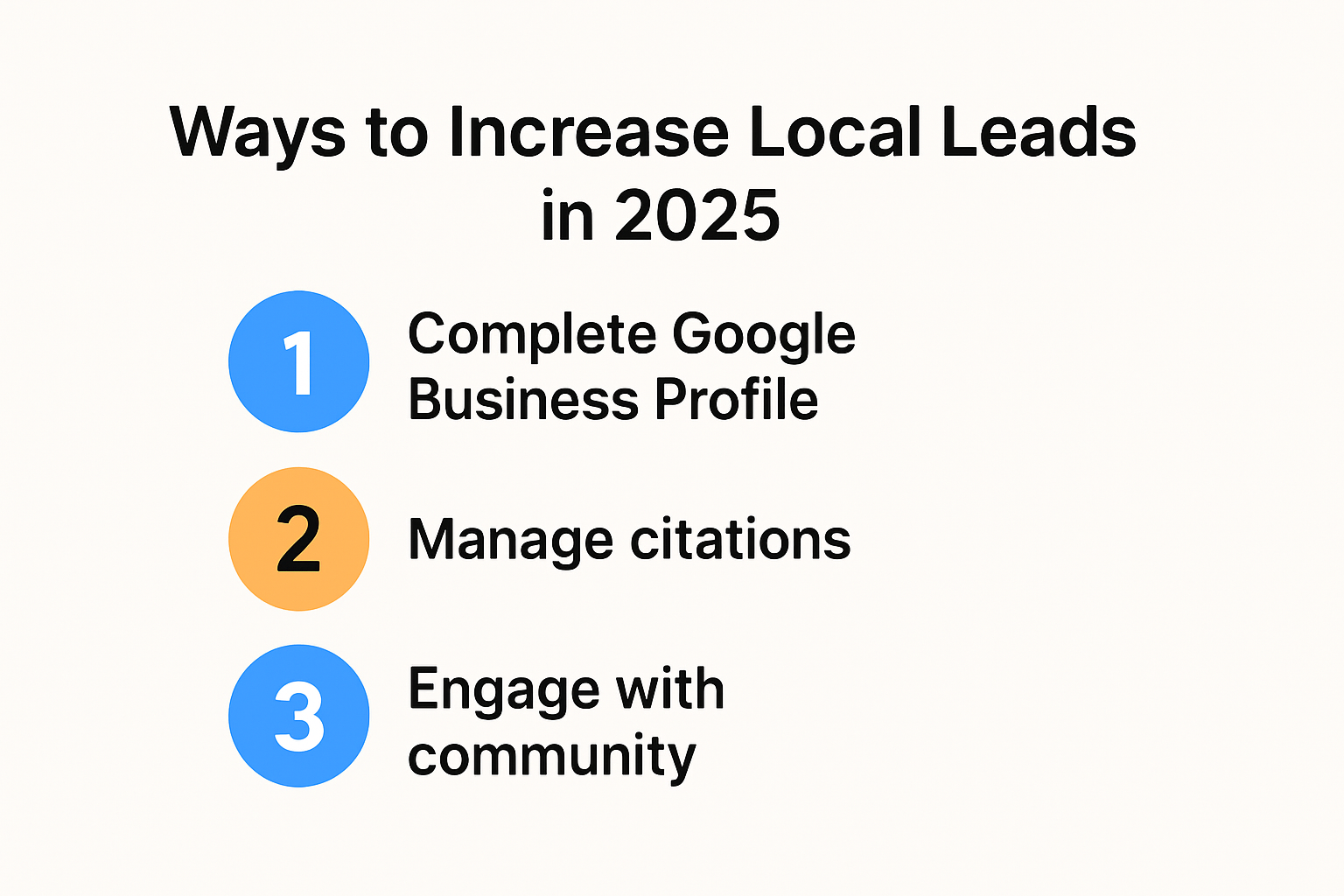 Infographic: five ways to increase local leads in 2025