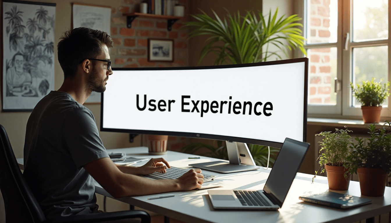 UX designer reviewing user experience image optimisation