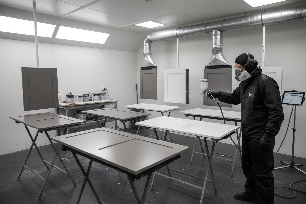 kitchen component spraying