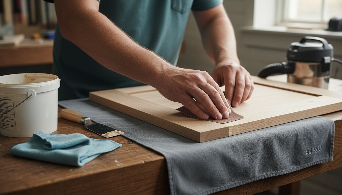 kitchen cabinet sanding