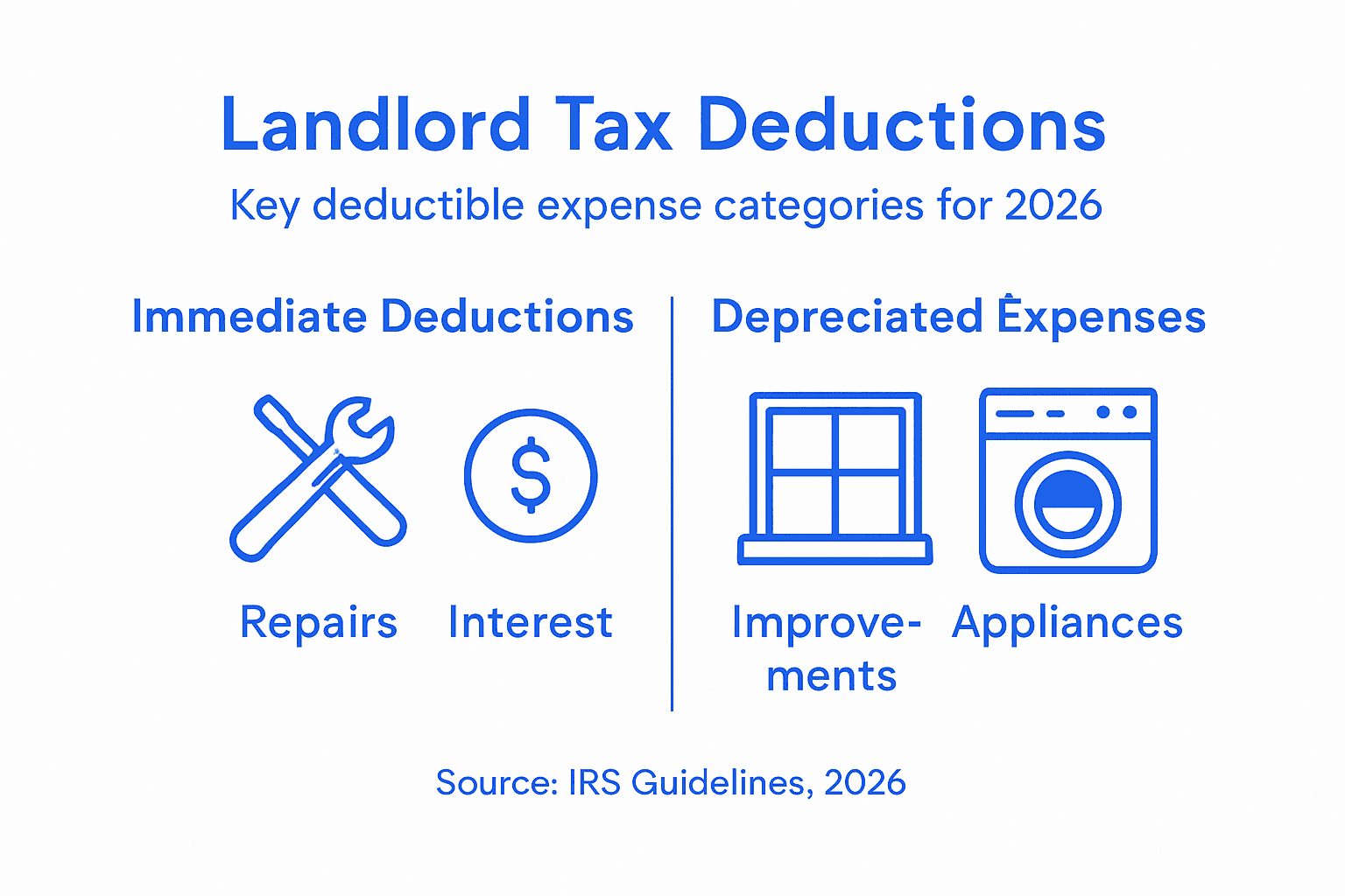 Infographic summarizes landlord deductible expenses