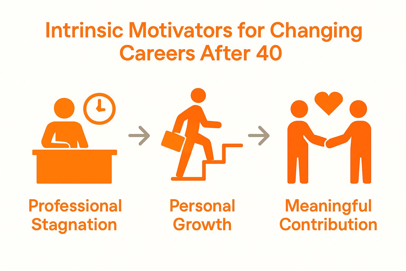 Comparison of career stagnation, growth, and meaningful work