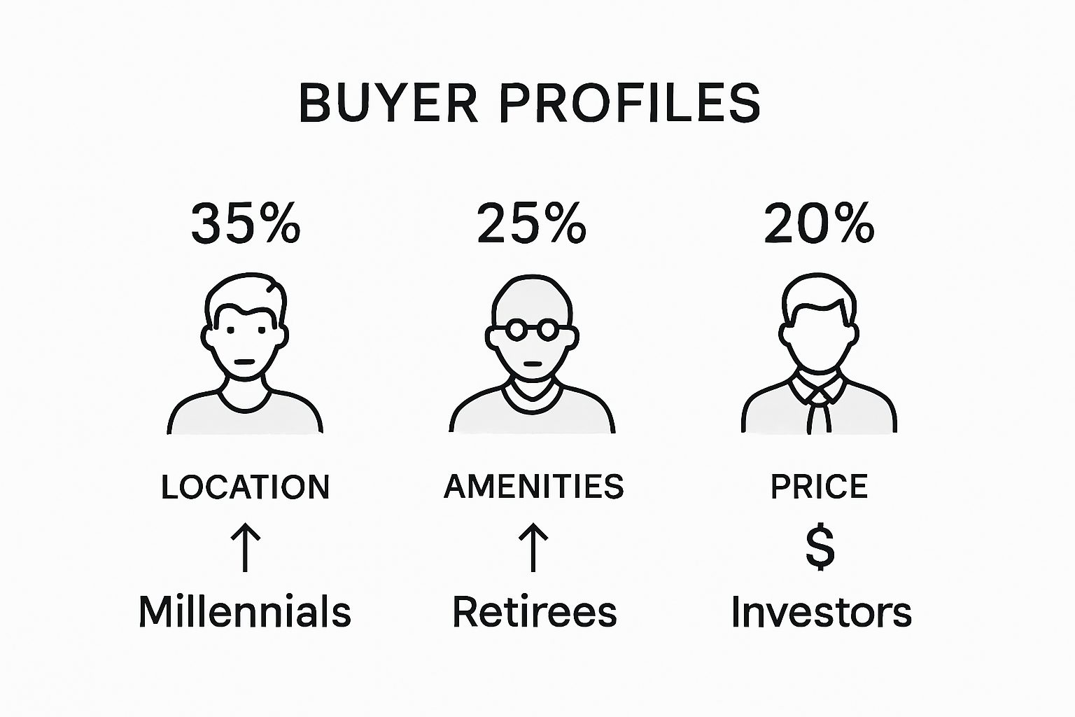 Infographic comparing Oahu condo buyer types