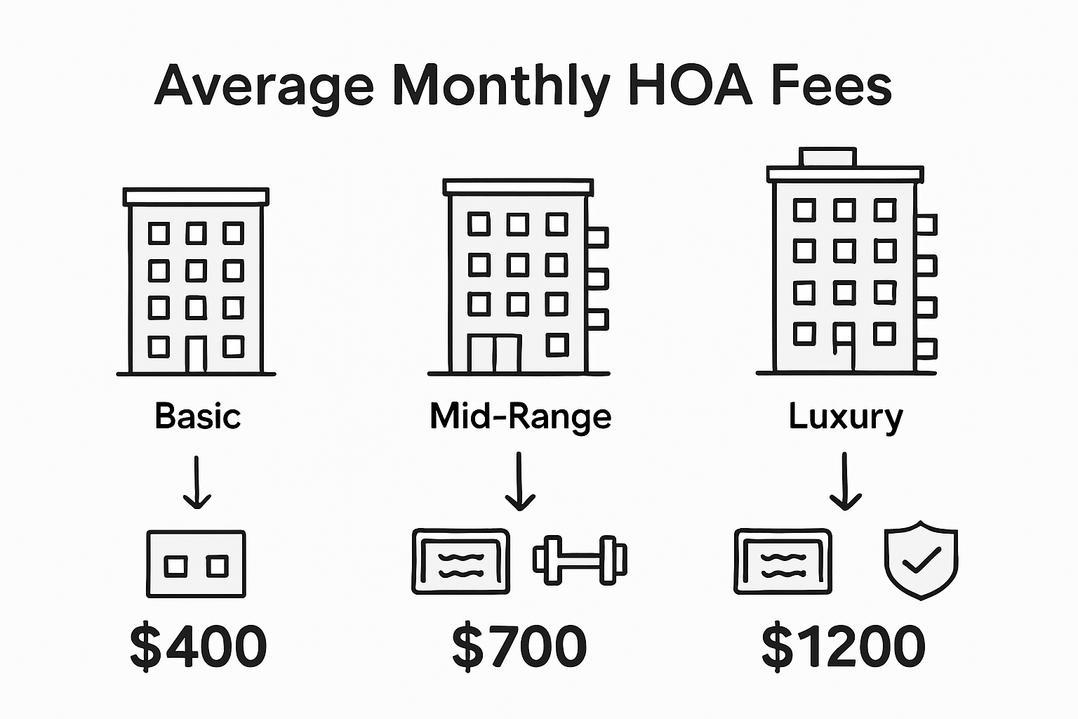 Infographic comparing Oahu condo HOA fees