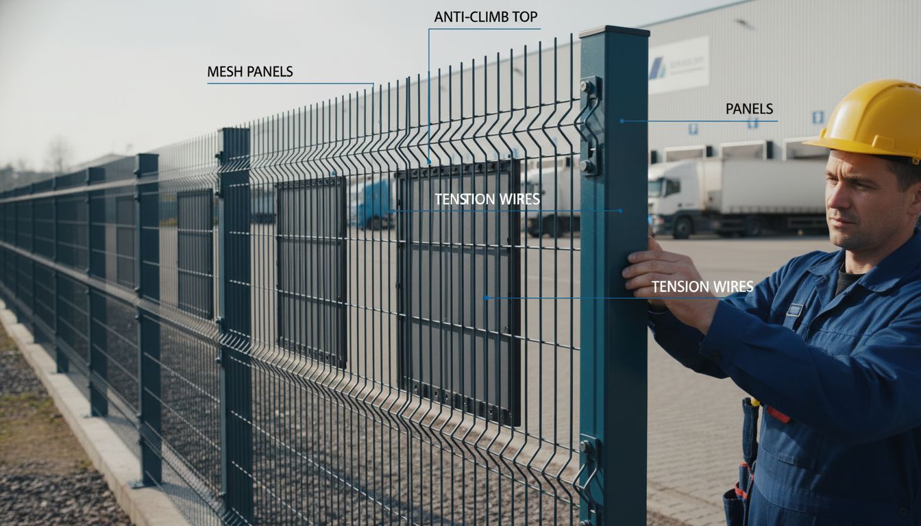 mesh fence components