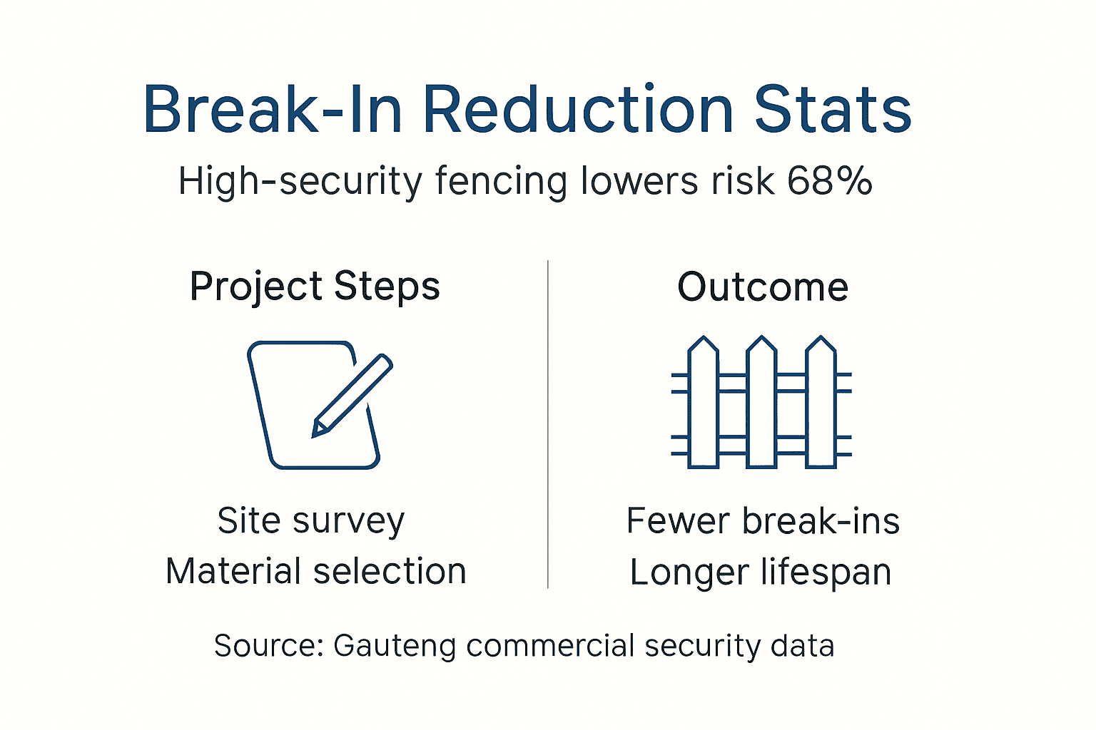 Infographic on break-in reduction after fencing