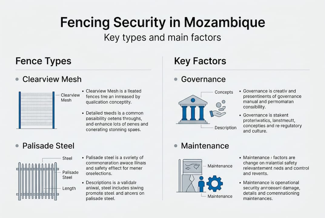 Infographic comparing fencing types and factors