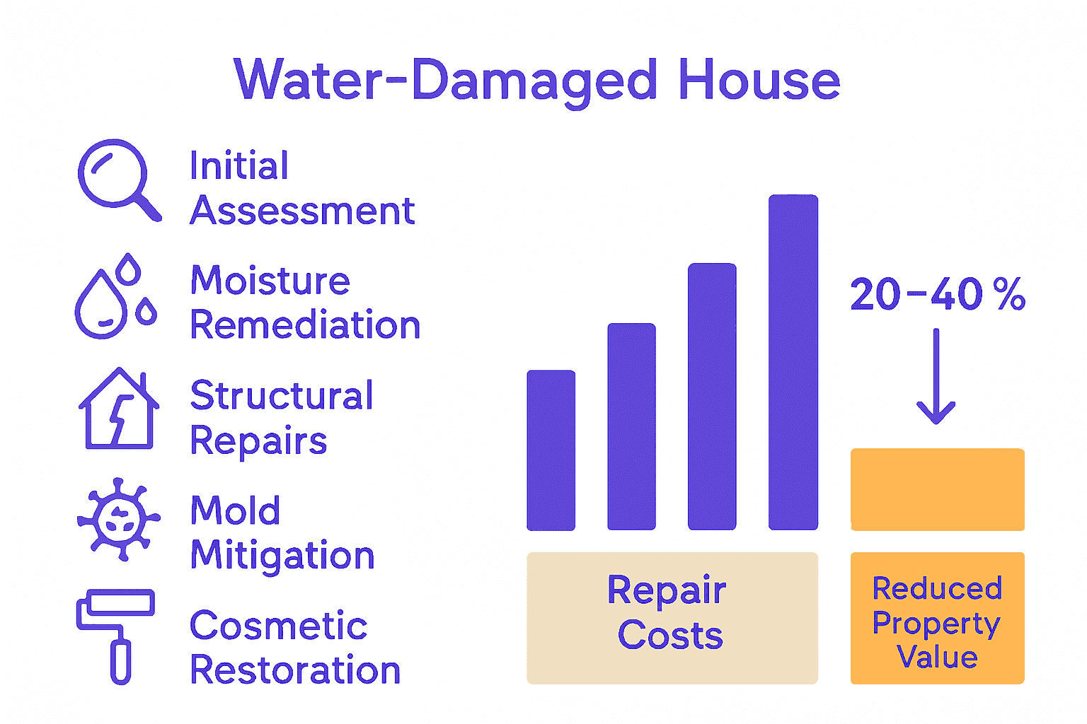 Infographic showing financial impact of water damage repairs in NZ homes