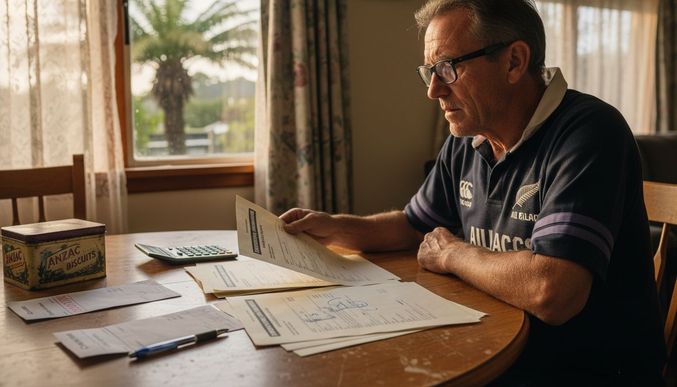 Seller reviewing contract commission paperwork