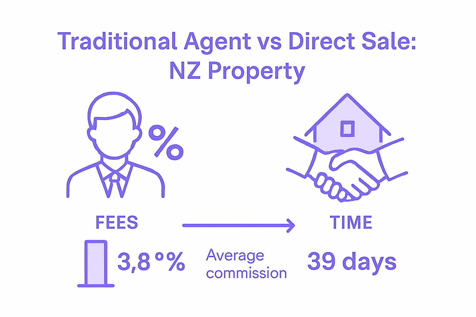 Infographic comparing agent and direct property sale