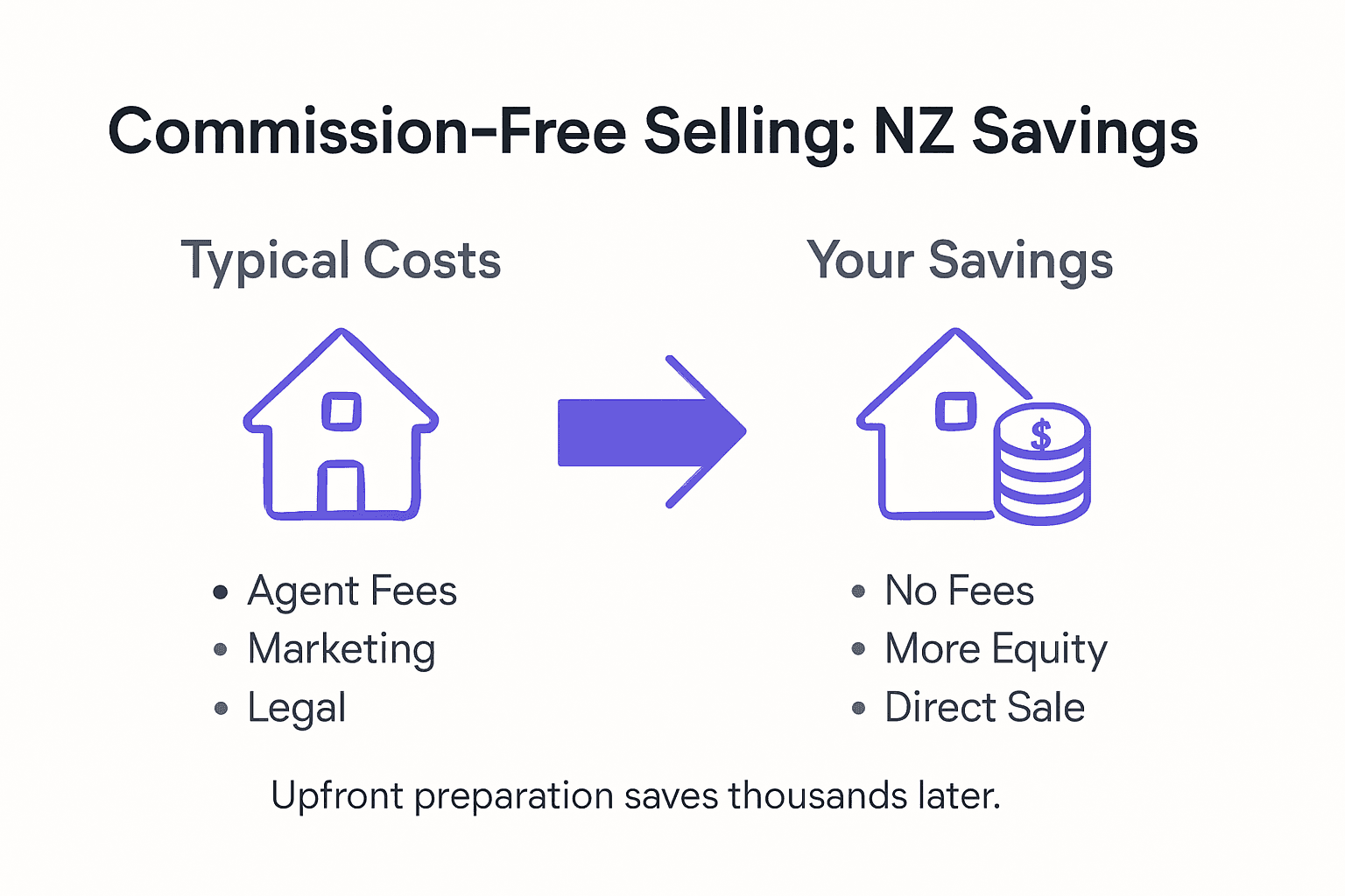 Infographic comparing agent and private sale costs