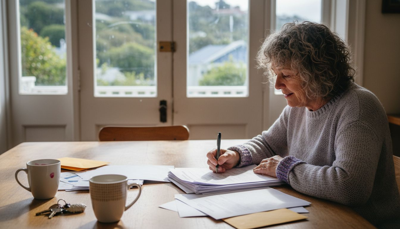 Homeowner reviewing NZ property documents