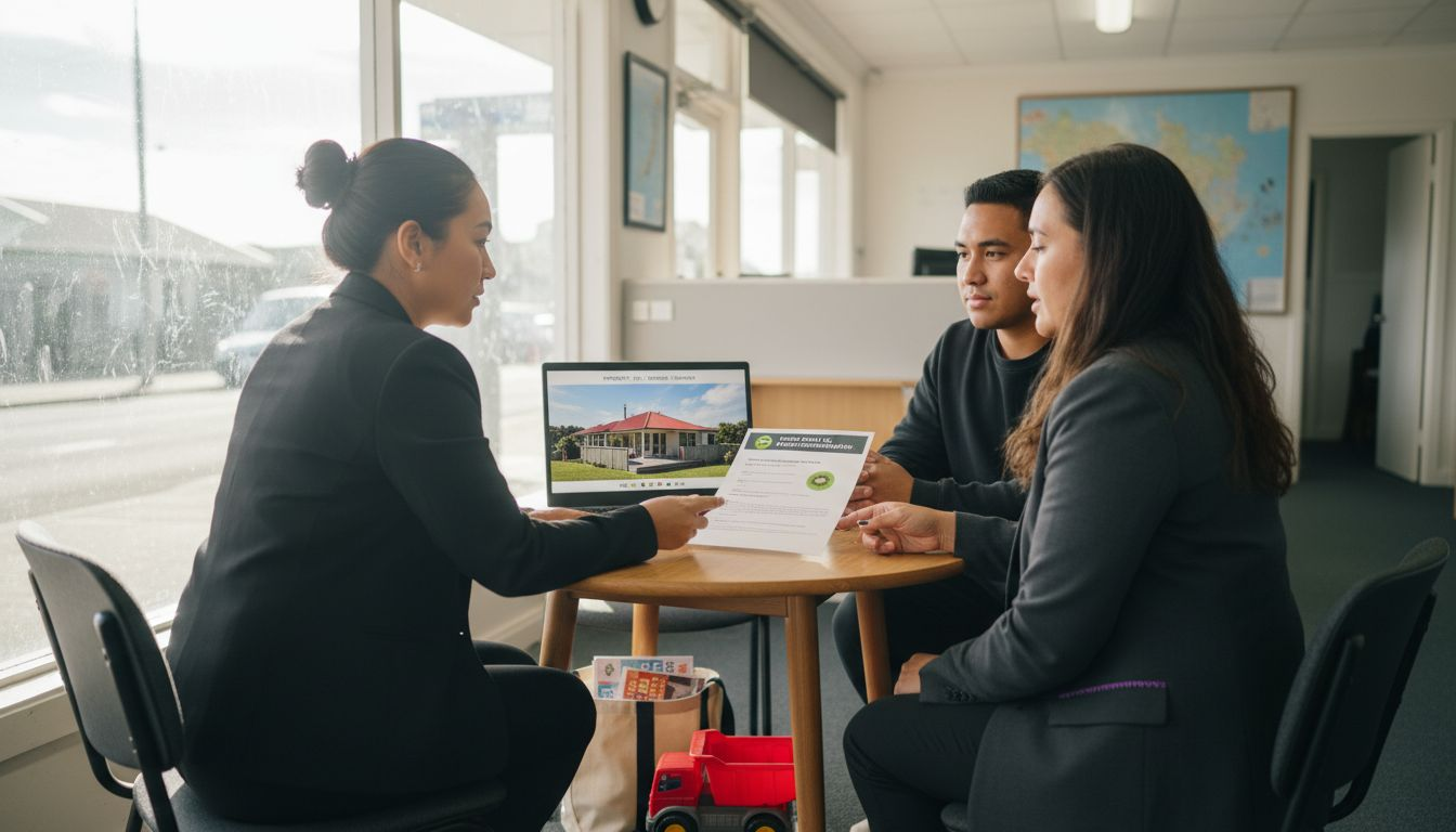 Agent explains commission types during meeting