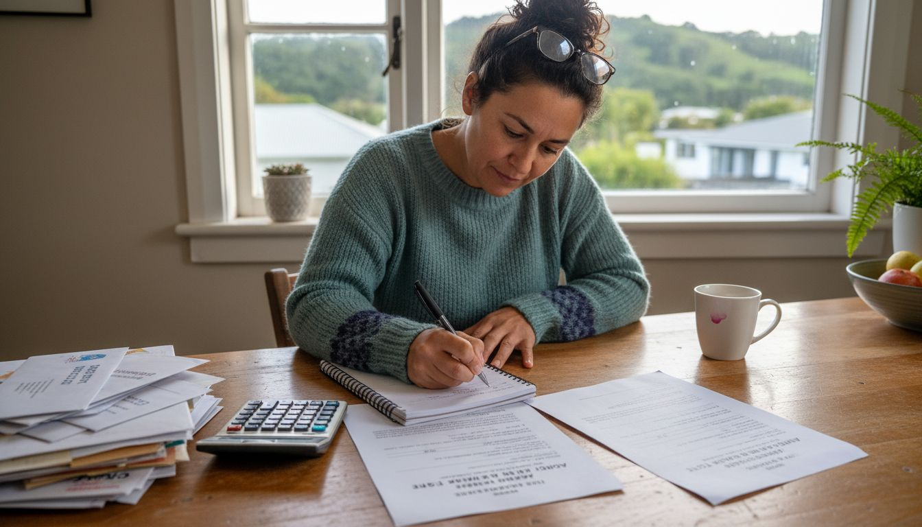 Woman reviewing quick cash offer paperwork