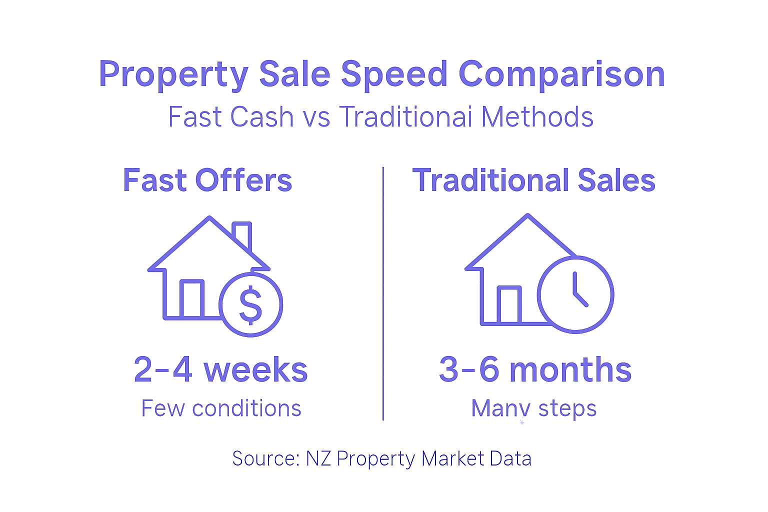 Infographic comparing speed of fast and traditional sales