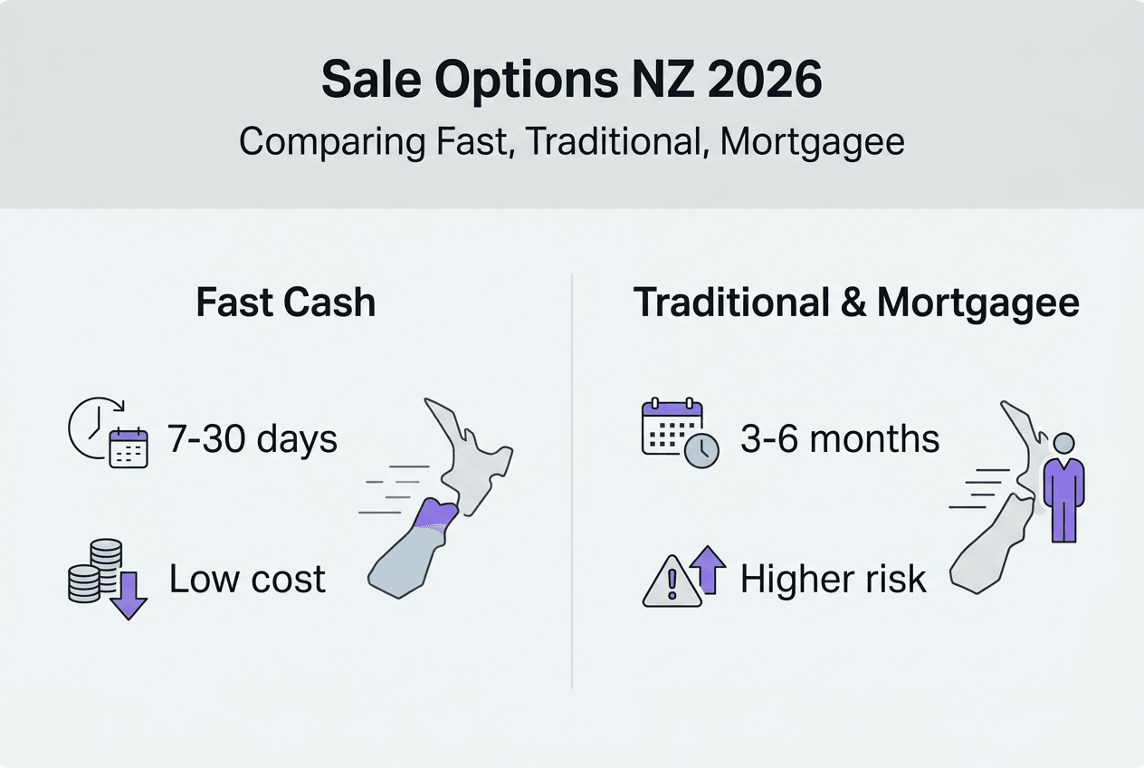Infographic comparing NZ property sale options